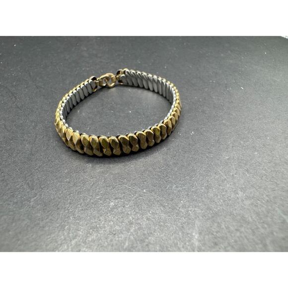 Vintage Gemex USA Ladies Expansion Bracelet Watch Band Yellow Gold Filled 5 1/4" - Picture 1 of 8